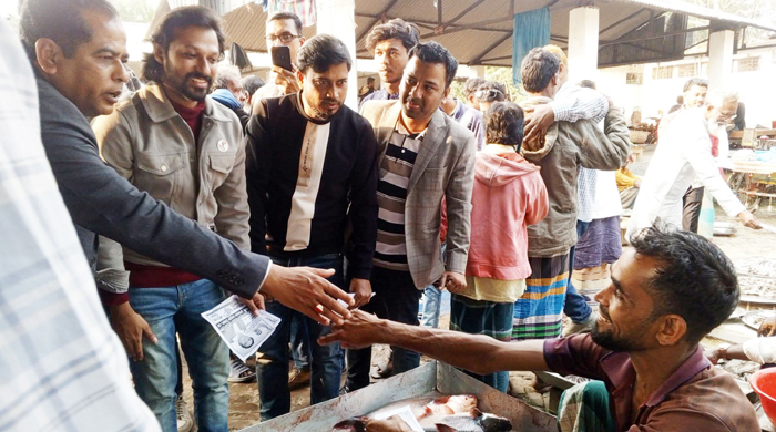 রাজবাড়ী সদরের বিভিন্ন এলাকায় ধানের শীষের পক্ষে গণসংযোগ